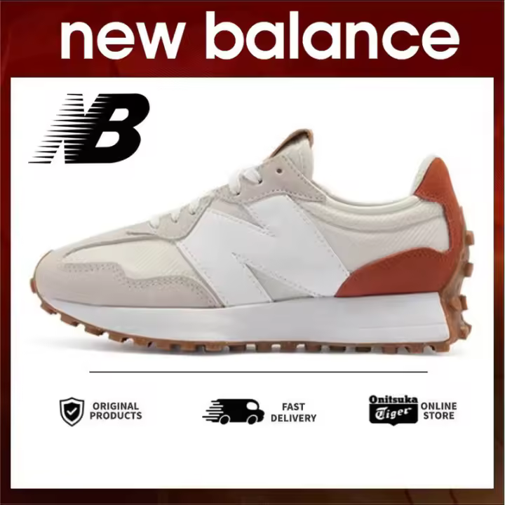 Leten 【Oferta especial】 Precio de liquidación VENTA CALIENTE 327 Auténtico Nb327 Suela antideslizante Beige Marrón Malla Casual Running Zapatos de trabajo originales - 1