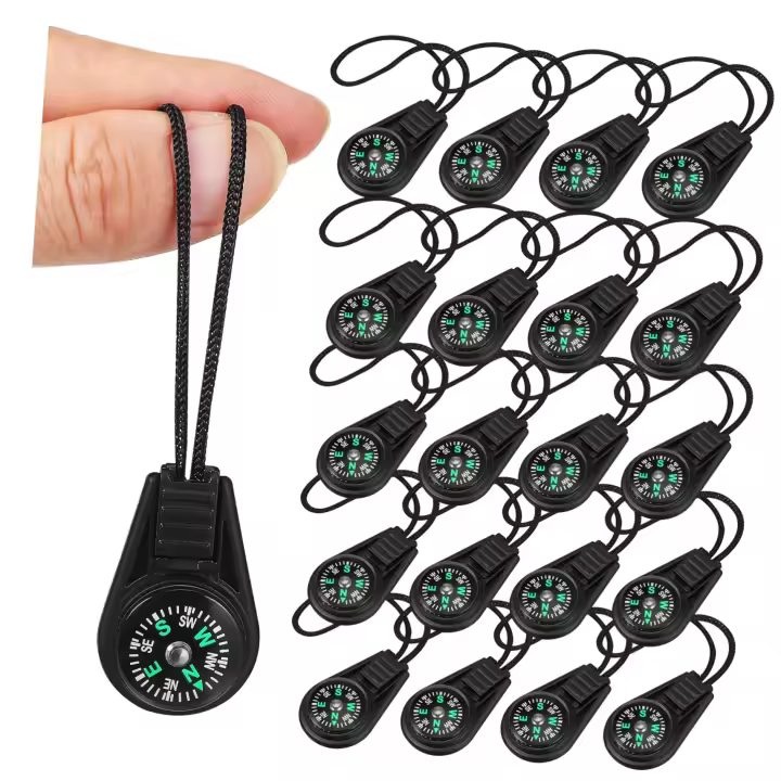 Bolsa de brújula para mochilero, minibrújulas de 20 piezas para aventuras y supervivencia al aire libre - 1