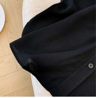 NOVEDAD DE VERANO 2024, camisa de gasa de talla grande con cuello de muñeca de color sólido, top sencillo para ir al trabajo, ropa holgada y cómoda para el hogar - details 14