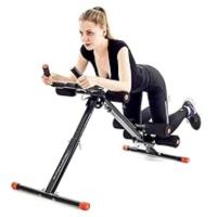 woman working out with fitness bench