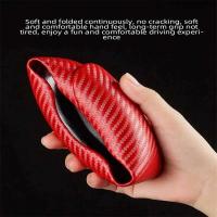 Protector antideslizante para volante de coche, fibra de carbono, accesorios de interior de coche, 2/3 piezas. - details 4