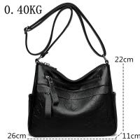 Bolso de mano de piel de vaca y cuero para mujer, bolso de gran capacidad, bolso de hombro con patrón impreso Retro, bolso cruzado femenino, nuevo - details 3