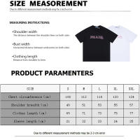 Las mejores camisas casuales básicas de moda de verano, camisetas holgadas de algodón puro para hombres y nuevas camisas de manga corta para parejas con estampados de logotipos en la parte delantera. - details 16