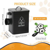 Tarro de Almacenamiento de Comida para Mascotas de Acero Inoxidable Gran Capacidad, Impermeable, Deshidratante Incluido, No se Deforma Fácilmente - details 1