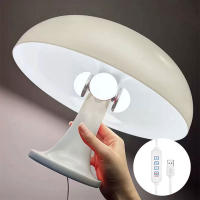 Lámpara de escritorio de hongo, decoración nórdica, sala de estar simple, mesita de noche, lámpara de escritorio creativa USB - details 10