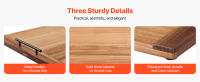 SucceBuy Cubierta de estufa de madera para fideos, cubierta superior de estufa multiusos para quemadores de gas y eléctricos, tabla de cortar de madera de acacia con asas, cubierta de estufa para vehículos recreativos o cubierta de fregadero de cocina - details 1