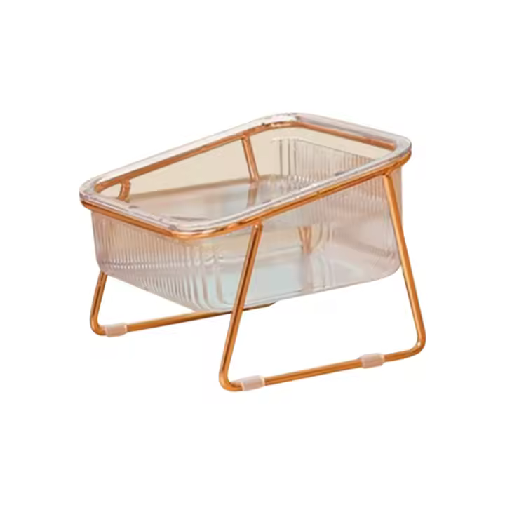Cuenco individual transparente para mascotas, alimentador de agua elevada, suministros para perros - 1