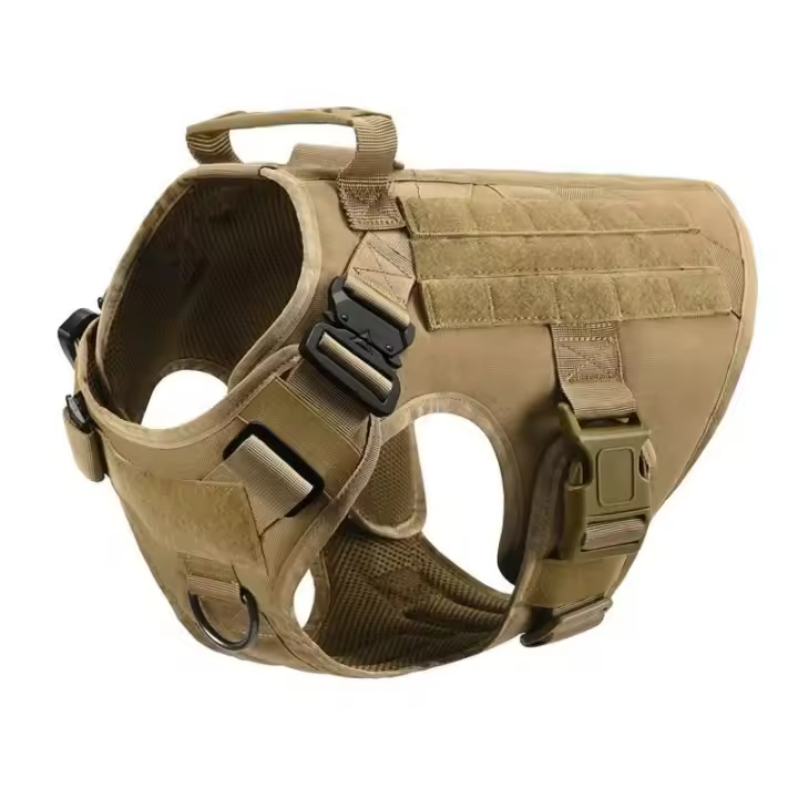 Correa para perros grandes, chaleco de entrenamiento para caminar, arnés y collar para perros de todas las razas, pastor alemán Malinois - 1