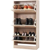 Zapatero con 3 Compartimientos, Zapatero con 3 Niveles Ajustables, para Entrada, Pasillo, Sala de estar, Dormitorio, 60 x 24 x 120 cm (Largo x Ancho x Alto), Natural LBC03NL - details 3