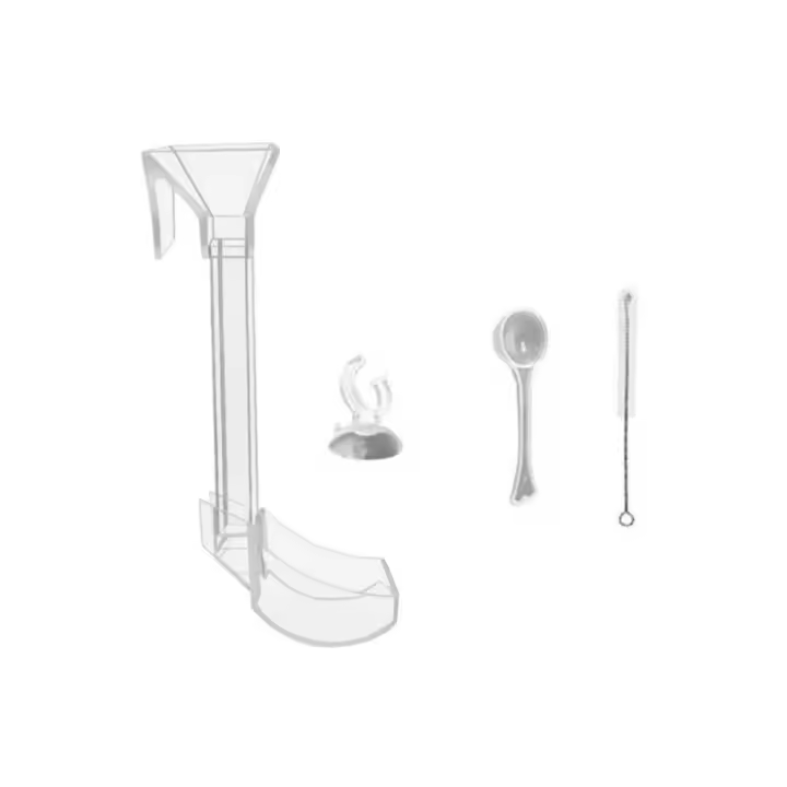 Cepillo de limpieza de plástico con ventosa para tubo alimentador de camarones para acuario, accesorios para tanque de peces, alimentador de camarones, tubo de alimentación de peces - 1