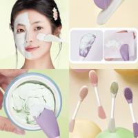 Cepillo de máscara de silicona de doble cabeza, raspador de cabeza suave exfoliante de doble uso, cepillos de limpieza de masaje amigables con la piel - details 10