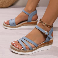 Sandalias de tacón de cuña de verano para mujer - details 1