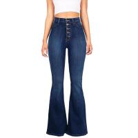 Vaqueros acampanados de cintura alta para mujer, pantalones vaqueros ajustados en negro - details 6