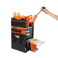 Máquina selladora automática de tazas de 300W, 300 tazas/hora, té de burbujas de café Boba, negro - details 1