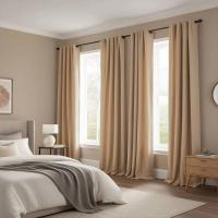 2 cortinas de lujo para dormitorio o sala de estar, estilo francés americano, con efecto oscurecedor. - details 5
