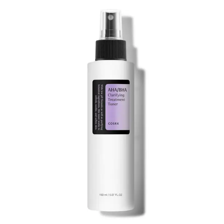 Tónico de tratamiento COSRX AHA/BHA 5,07 fl.oz/ 150 ml, spray exfoliante facial para puntos blancos, poros y piel desigual, tónico, no - 1