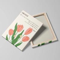 Cuadros de Tulipanes para Mercado de Flores con Marco Pintura Danesa en Lienzo Minimalista para Dormitorio Decoración del Hogar Aestética de Pared - details 0