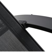 Juego de 2 Tumbonas Jardín Exterior con Mesa Auxiliar de Vidrio Templado Tumbonas con Respaldo Reposabrazos para Patio Piscina Terraza Exterior Negro - details 7