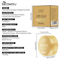 Máscara de Ojos de Colágeno de Mar y Ácido Hialurónico de Oro 24K Hidratante, Reafirmante, Anti-cirrugas, Anti-ollas Cuidado de la Piel de los Ojos - details 20
