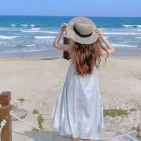 Verano Mujer transpirable hueco Panamá para hombres vacaciones playa sombrilla Sombrero de paja Sombrero Hombre - details 2