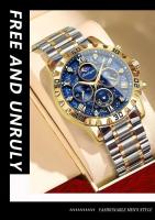 Reloj militar de lujo de alta calidad para hombre, cronógrafo, resistente al agua, luminoso, de pulsera, de acero inoxidable, de cuarzo, con caja - details 15