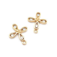 Colgantes de latón y circonita de Color dorado de 18K, varios dijes de flores, joyería artesanal de alta calidad, accesorios para collar y pendientes - details 9