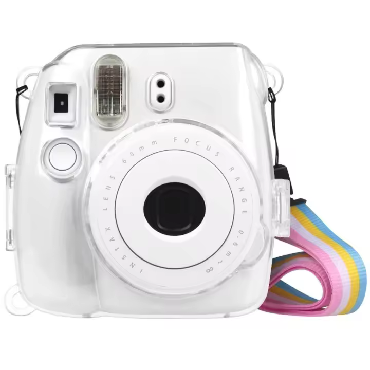 Funda protectora de cristal con correa para FUJIFILM instax mini 9, mini 8 +, mini 8 - 1
