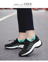 Zapatos para caminar de marca para mujer, zapatillas de deporte con calcetines de punto transpirables, zapatos cómodos para lactancia, zapatos deportivos con plataforma informales - details 9