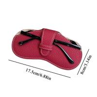 Gafas suaves de cuero para mujer, caja de gafas de sol portátil a la moda, accesorios para bolso, funda protectora para gafas sólidas - details 0