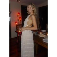 Conjunto de Dos Piezas para Mujer Verano 2025 TOP Cruzado con Espalda Descubierta y Falda Larga Fluida Estilo Y2K para Playa, Fiestas o Looks Diarios Tejido Transpirable y Exclusivo en Miravia - details 16