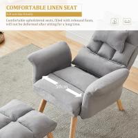 Relájate con reposapiés, sillón reclinable con respaldo ajustable 360 ° Sillón de televisión de terciopelo con marco de madera - details 13