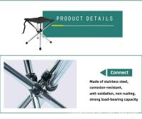 Silla de camping multifuncional para pesca triangular pequeña al aire libre, taburete plegable, silla de parque para necesidades diarias del hogar - details 3
