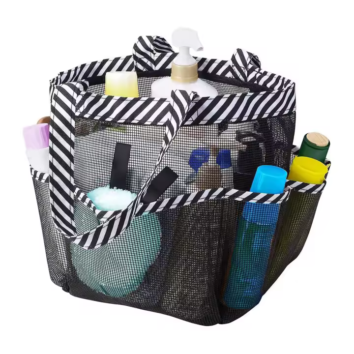 Cesta de higiene de bolsa de ducha de malla de secado rápido para baño, dormitorio universitario - 1