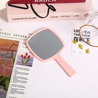 Espejo de maquillaje de mano para extensión de pestañas, espejo de tocador cuadrado con mango, espejos compactos para salón de S - details 9