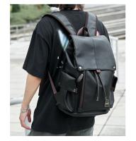 Mochila de cuero para hombre, mochila vintage para ordenador portátil de 15,6 pulgadas, mochila de viaje duradera impermeable, mochila de cuero universitaria - details 12