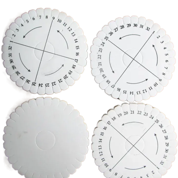 Cordón de cuentas para manualidades, tejido cuadrado, bandeja de disco de 100mm x 10mm, tablero de diseño de joyería, placa de trenzado Kumihimo redonda - 1
