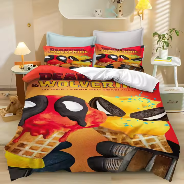 Conjunto de Ropa de Cama de Tamaño Completo Funda de Edredón con Patrón Impreso - 1