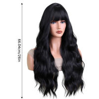 Pelucas largas rizadas completas para mujeres y niñas, aspecto Natural, transpirables, uso diario, peinado de cabello, 26 pulgadas - details 2