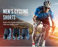 Mallas de ciclismo de bloque de color para hombre, pantalones cortos de ciclismo de carretera elásticos de alta elasticidad con acolchado 4D activo para andar en bicicleta al aire libre. - details 0