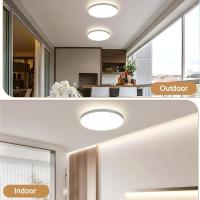 Lámpara LED de Techo ABS IP44 18W, 2050LM, 3000/4000/6500K, Plafón Impermeable para Cocina, Comedor, Iluminación Interior Moderna, 23*23*5 CM - details 7