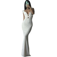 BUNO-Vestido de dos pisos de gato extraño para mujer, vestido con volantes huecos, tirantes sin espalda, encaje liso escalonado, elegante, para fiesta, ajustado - details 16