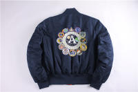 Chaqueta de vuelo de bombardero de invierno Vintage MA-1 APOLLO ropa de calle para hombre ropa de calle cálida Varsity Hip Hop jugador de béisbol piloto USAF - details 17