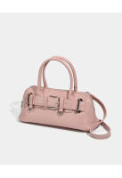 Bolso de concha, bolso de media luna con hebilla de cinturón, bolso de mensajero portátil de cuero suave a la moda. - details 12