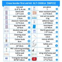 Kit de Primeros Auxilios de 24 Categorías 115 Sets para Viajes al Aire Libre y Camping - details 9