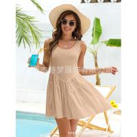 Vestido de bolsillo de encaje con cuello en V y protector solar de playa elegante nuevo a la moda para mujer - details 10