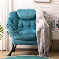 Sillón Relax Sillon Lectura Dormitorio Tejido Impermeable Cómodas Butacas de Salón Silla en Metal, Gris - details 12