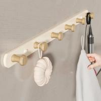 Perchero duradero montado en la pared, sin rastro, sin perforación, gancho de fila, fuerte capacidad de carga, gancho para ropa ABS, cocina - details 4