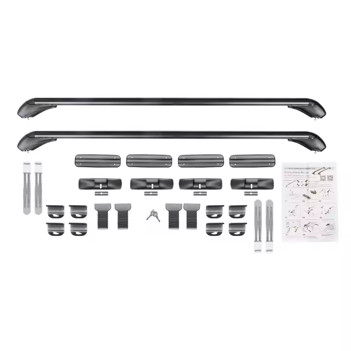 Barras De Techo Universales Para Vehículos, 2 Piezas, Baca De Coche De Aluminio, Portaequipajes, Barras De Techo Con Espacio - 1