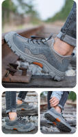 Zapatos de seguridad ANTIPERFORACIONES para hombre, botas transpirables de verano, zapatillas de trabajo antideslizantes con punta de acero - details 12