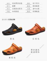 Sandalias de verano para hombre, zapatos informales de cuero genuino para hombre, sandalias de cuero para exteriores para hombre, zapatos de playa, zapatos romanos para hombre - details 3